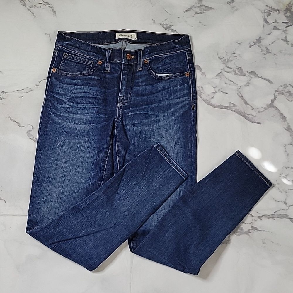 Madewell Dark Wash Skinny Skinny Jeans - Picture 3 of 6